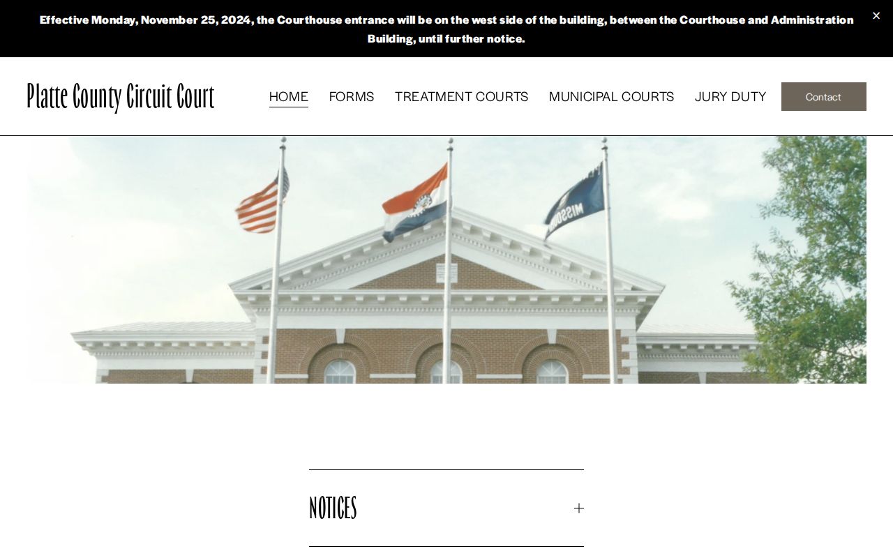 Platte County court docket Sixth Judicial Circuit court navigation