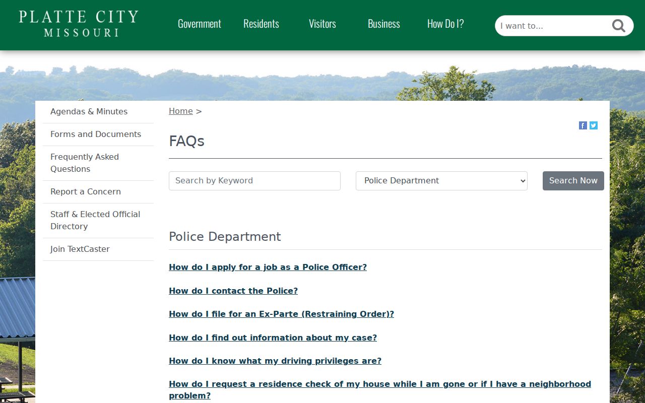Platte City court docket municipal FAQ and compliance information